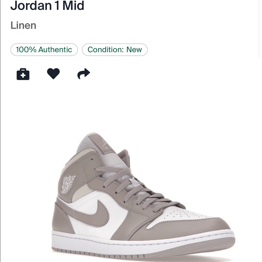AIR JORDAN 1 MID LINEN